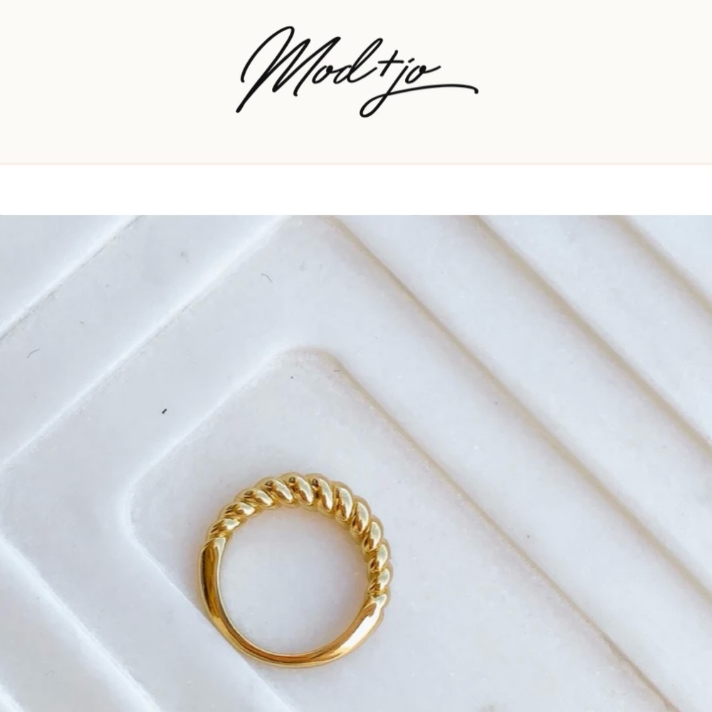 Gigi Croissant 14k Plated Size 6 & 7